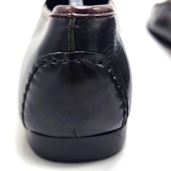 COLE HAAN JUSTINA BROWN LEATHER WOVEN MOC-TOE LOAFERS WOMEN'S SIZE 10 VGUC - Picture 8 of 16